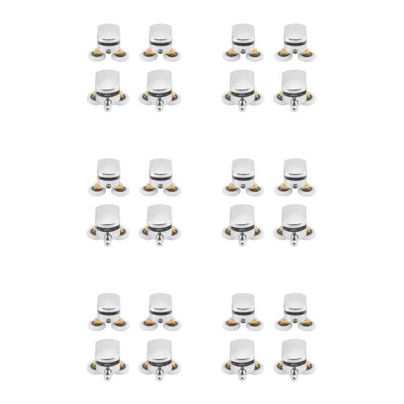

【ADORN】24Pcs 23Mm Shower Door Rollers Sliding Shower Doors Wheels Replacement Roller Runner Wheel (12 Top & 12 Bottom )
