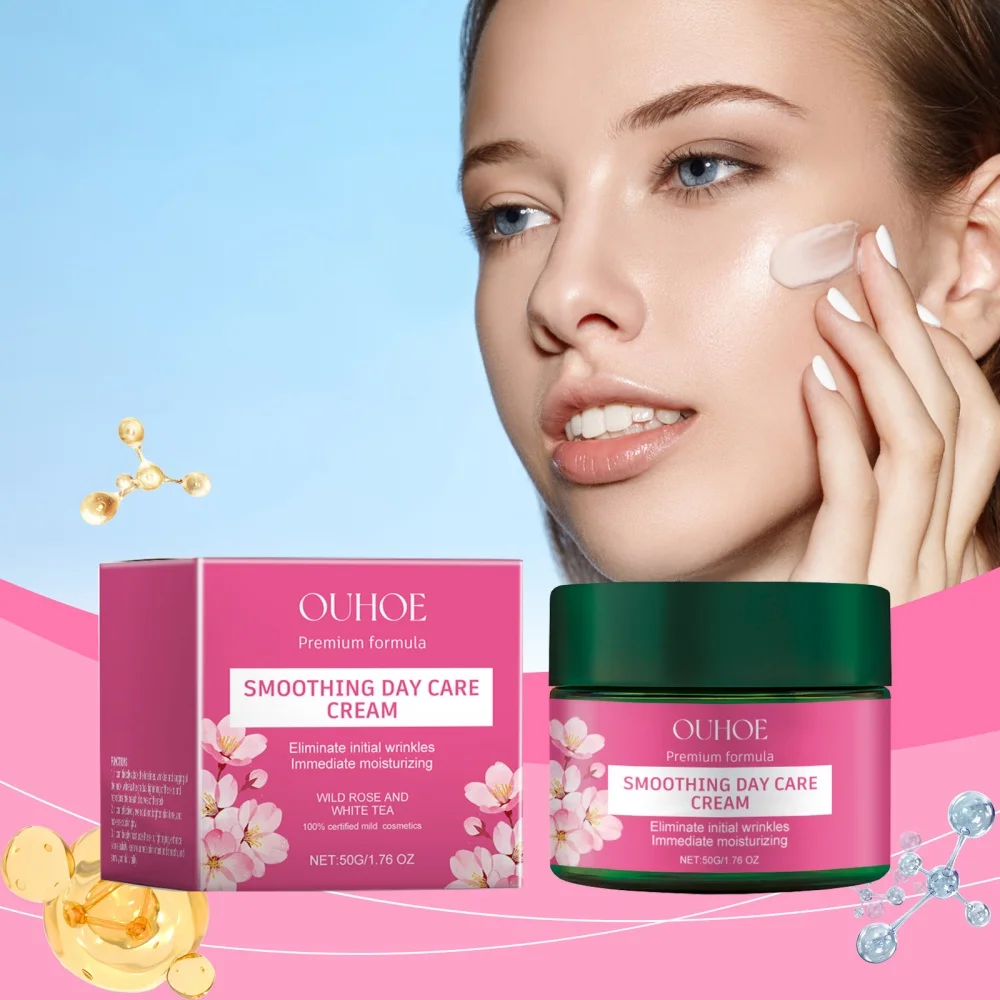 

Moisturizing face cream lifts, lightens fine lines, repairs damaged skin, increases elasticity and reduces dullness