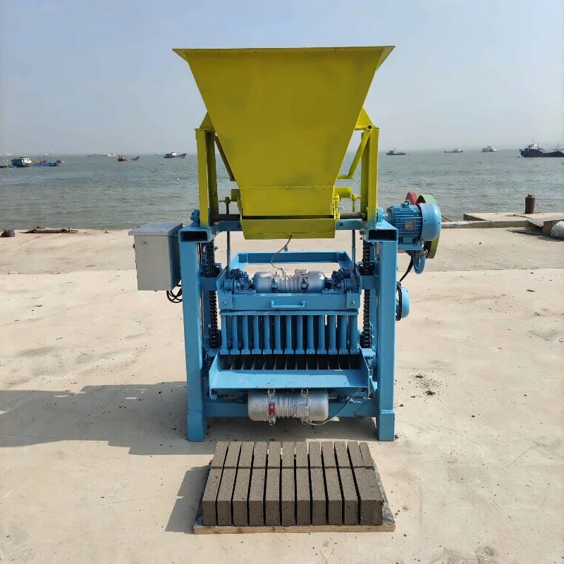 Mobile Concrete Block Making Machine Automatic Pressing Manual Feeding System for Cement Bricks and Landscape Pavers