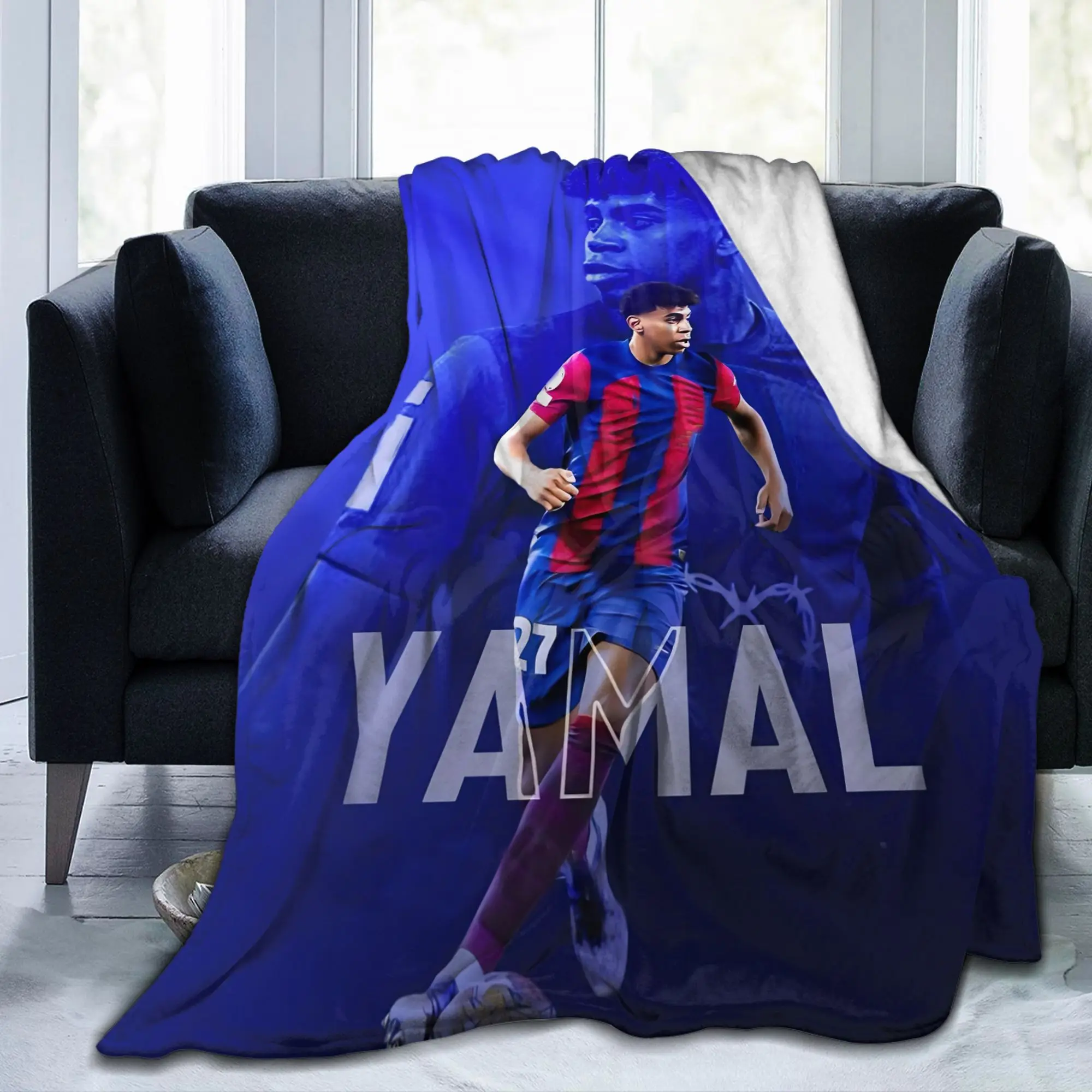 Lamine Y-Yamal Blankets Fleece Spring Autumn Football Soccer Multi-function Super Warm Throw Blankets for Home Bedroom Bedspread