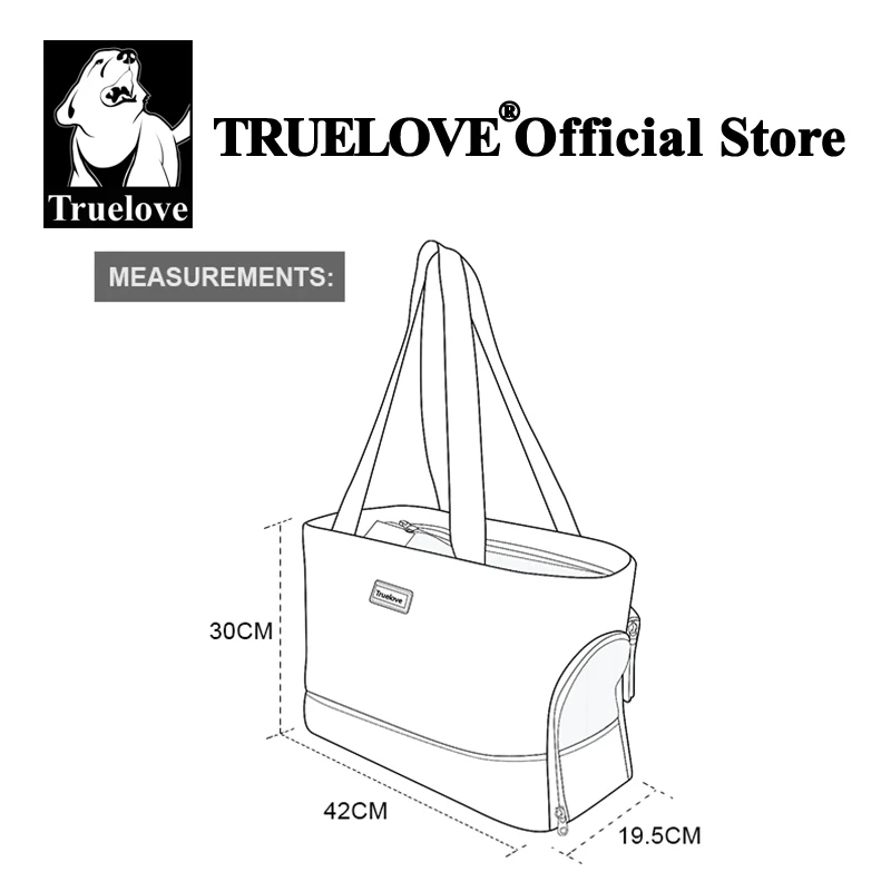 Truelove Pet Restraint Bag Travel Bags Hand Carrying Wool Fabric KAM Zipper Fashion Pet Carrier Bags for Cat Dog Subway TLX5171