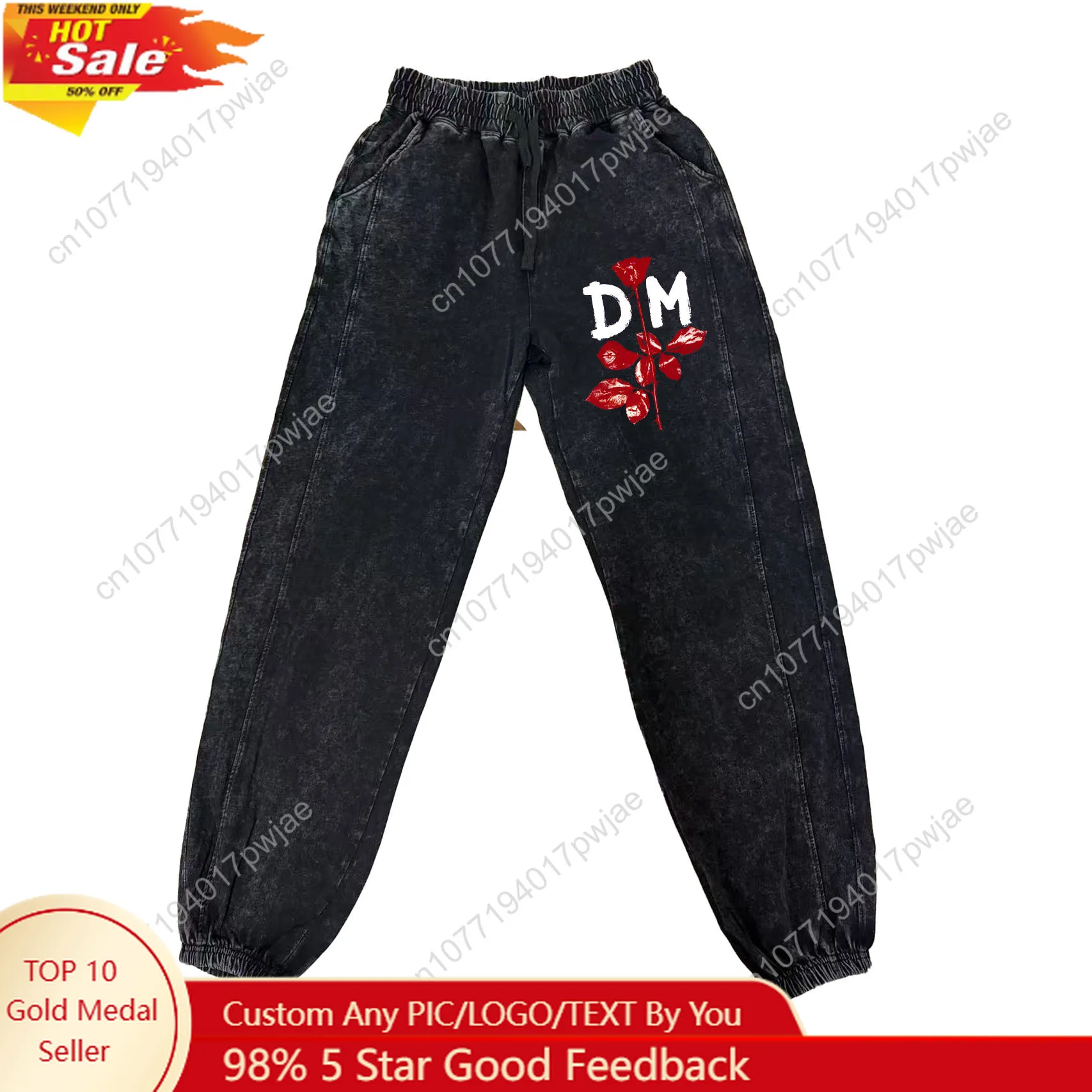 

Depeche Mode Rock Band Pants Man Woman Teenager Retro Vintage Trousers Cotton Elastic Sweatpant Custom Made Pant With Pocket