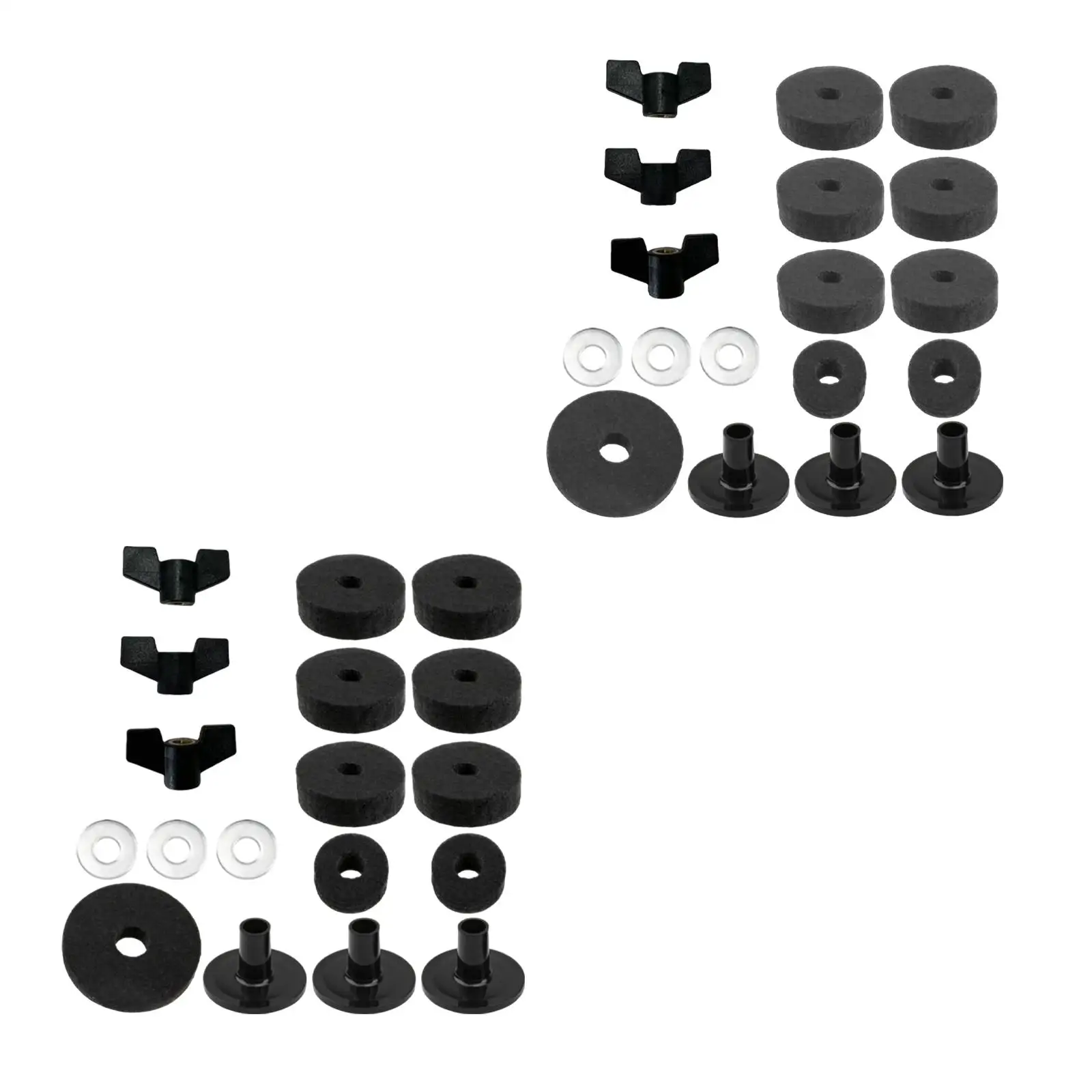 18 Pieces Cymbal Replacement Cymbal Stand Felts,Sturdy,for Drum Set,Drum Cymbal Felts Pads,Cymbal Sleeves and Washer