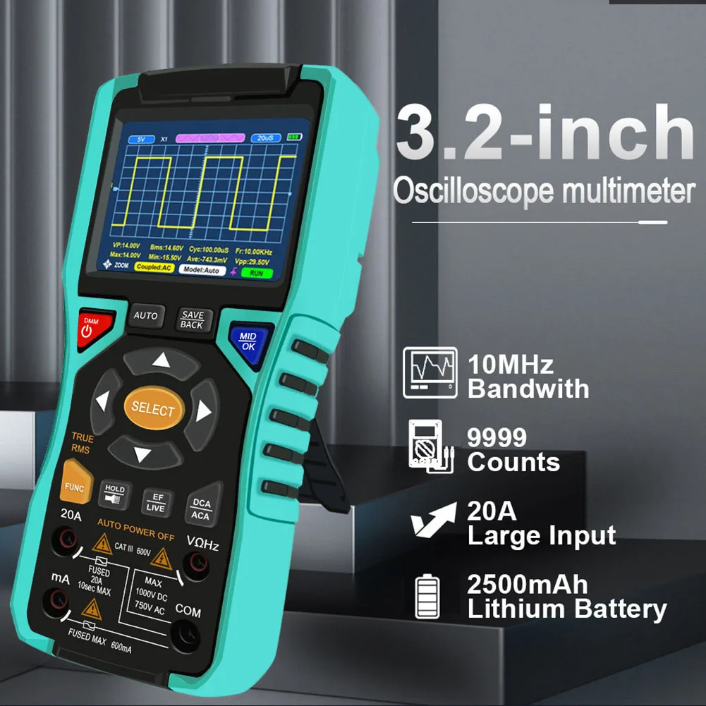 810B 10MHz Digital Oscilloscope Sensor With 9999 Counts, 50MSa/s Sampling Rate, Waveform Storage, And Automatic Measurement