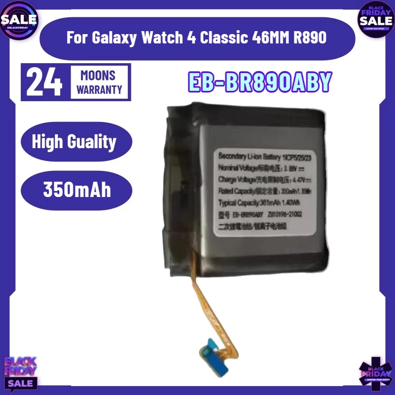 

New 350mAh EB-BR890ABY for Galaxy Watch 4 Classic 46MM R890 SM-R890 R895 R895U Watch Battery
