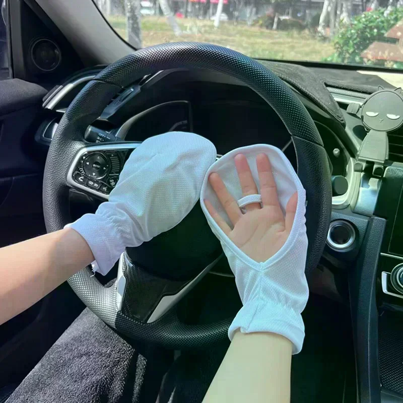 Summer UV Protection Sunscreen Gloves Breathable Thin Women Men Gloves Outdoor Sports Cycling Gloves Sleeve Glove