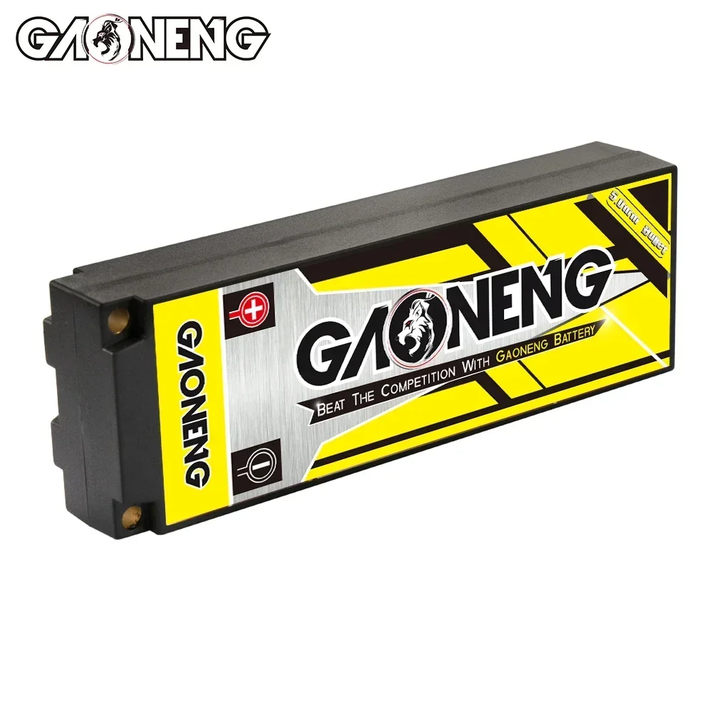 GNB-batería LiPo de 7,4 V, 6500mAh, 2S2P, 160C, carcasa rígida LCG 2S, conector T/XT60 de 5,0mm para coche y barco a control remoto 1:10 1/10