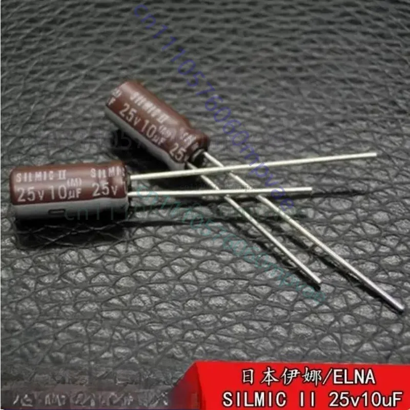 30pcs  Original Japanese ELNA Rfs SILMIC II 25v 10uF fever audio electrolytic capacitor 5*11mm