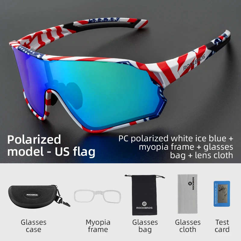 ROCKBROS Polarized Sports Sunglasses UV400 Black 6