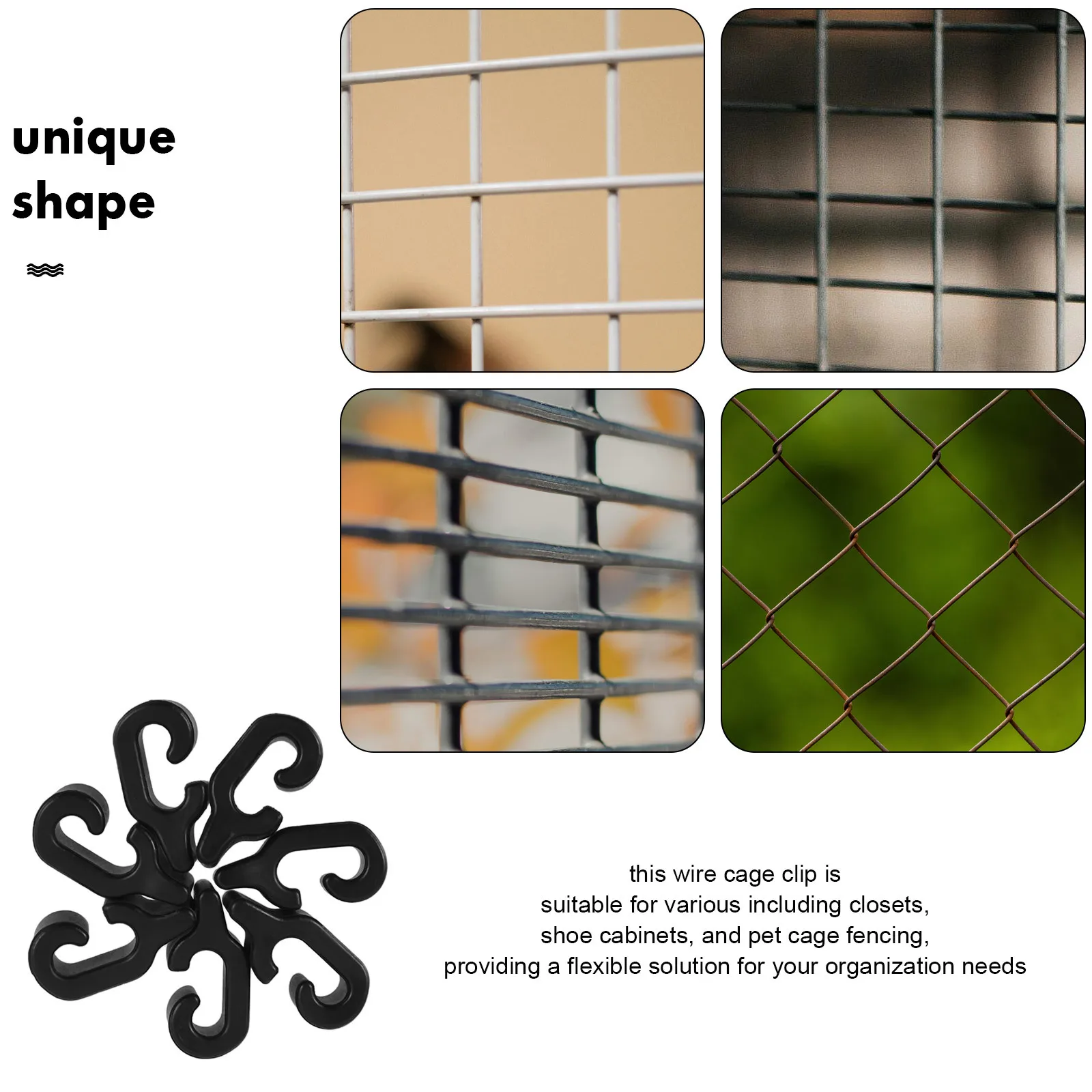 40Pcs Wire Crate Clips Heavy Duty Pet Cage Gate Buckles Animal Enclosure Connectors Reliable Secure Latches Adjustable Latches