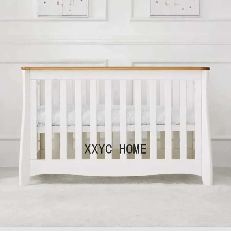 

Solid Wood European-Style Multi-Functional Newborn Baby Bed Guardrail Bed