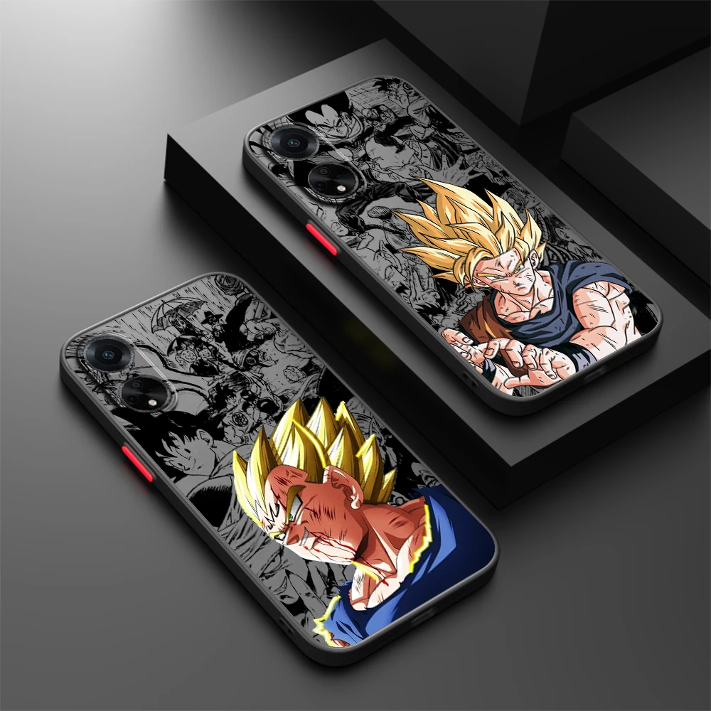 Anime D-Dragon Ball Son Goku Frosted Translucent For OPPO X5 X3 A54S A5 A94 A16 A53S A57 A74 A72 A96 A98 A78 5G Funda