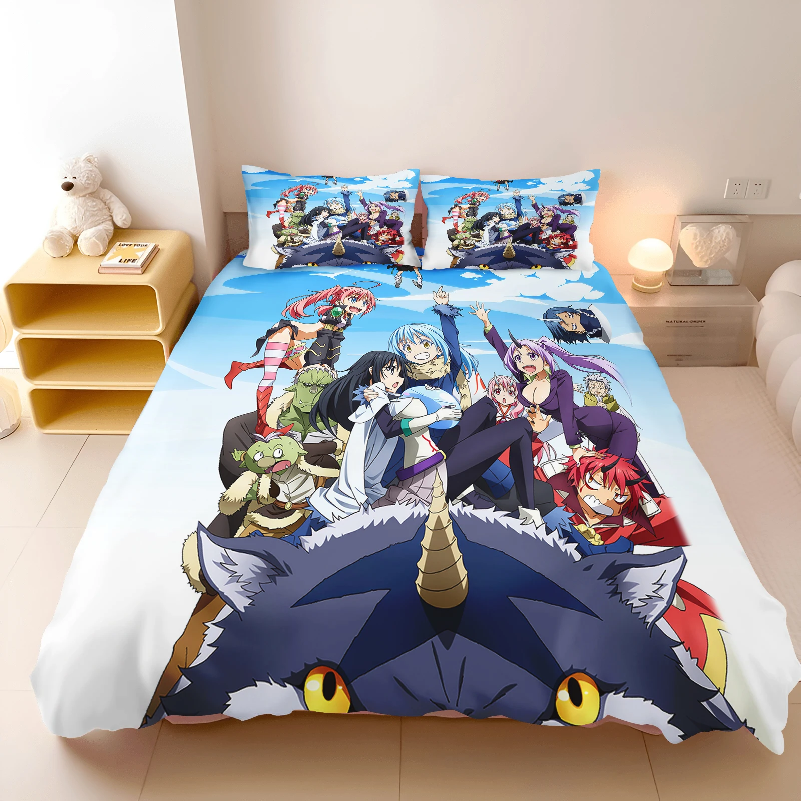 That Time I Got Reincarnated as a Slime Rimuru Ranga Anime Duvet Cover Set Soft Bedding Set  Pillowcase Home Bedroom Decoration