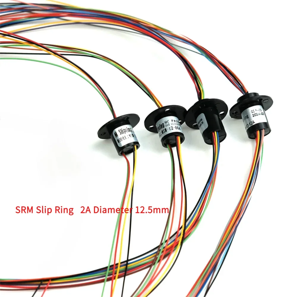 2/4/6/8/12/18 Channel Micro Rotate Slip Ring 2A Diameter 12.5mm For RC Excavator Model DIY PTZ Gimbal Electric Collector Rings