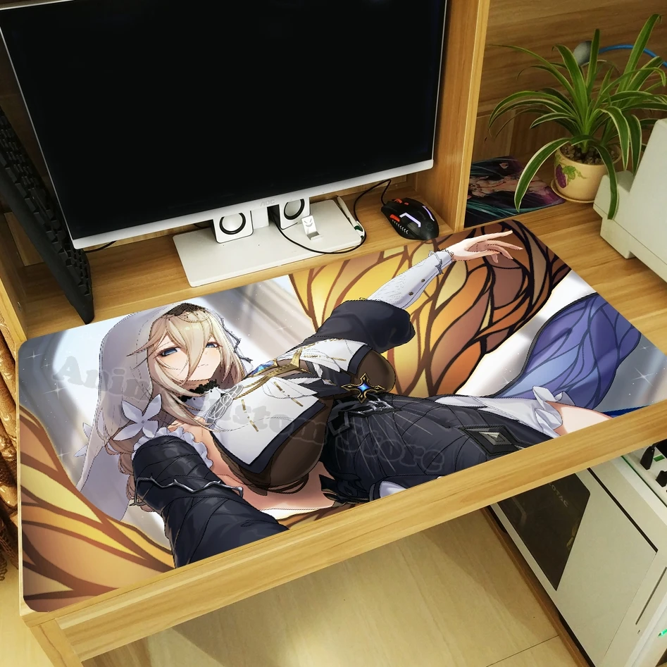 

Аниме Honkai Impact 3 Aponia Nun игровой утолщенный Противоскользящий коврик для мыши Коврик для ноутбука большой коврик для клавиатуры Косплей игровой коврик Otaku