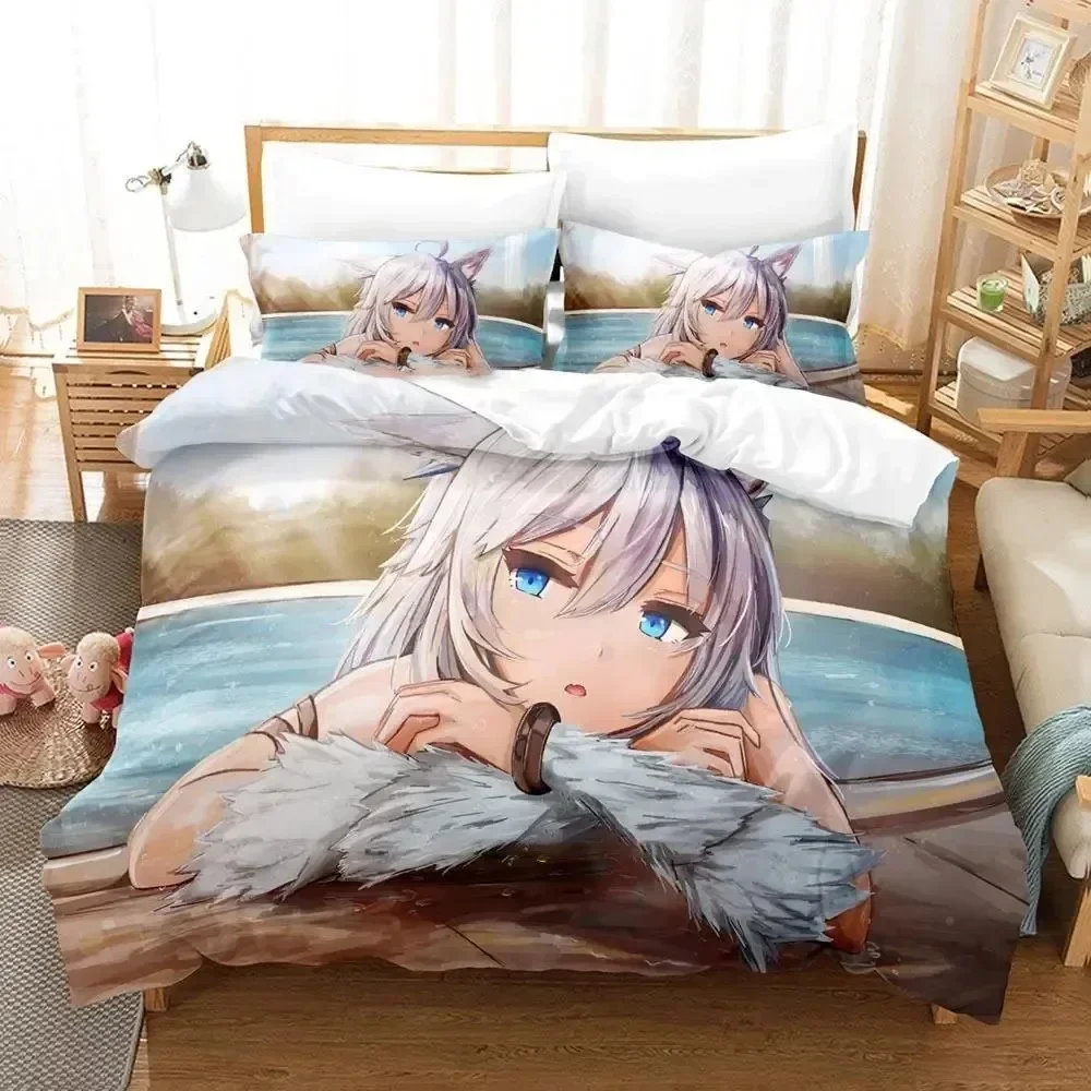 

Anime Redo of Healer Bedding set Printed Duvet Cover Pillowcase Single Double Queen Super King Size Sets