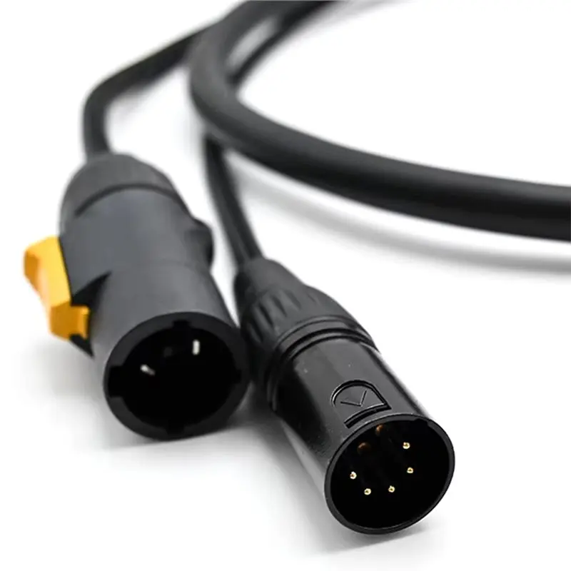 ABZW IP65 True1 Powercon 5 Pin DMX Combo Cable 1 Meter/3 Meters True One Power Data Hybrid Cable For Outdoor Stage Lighting