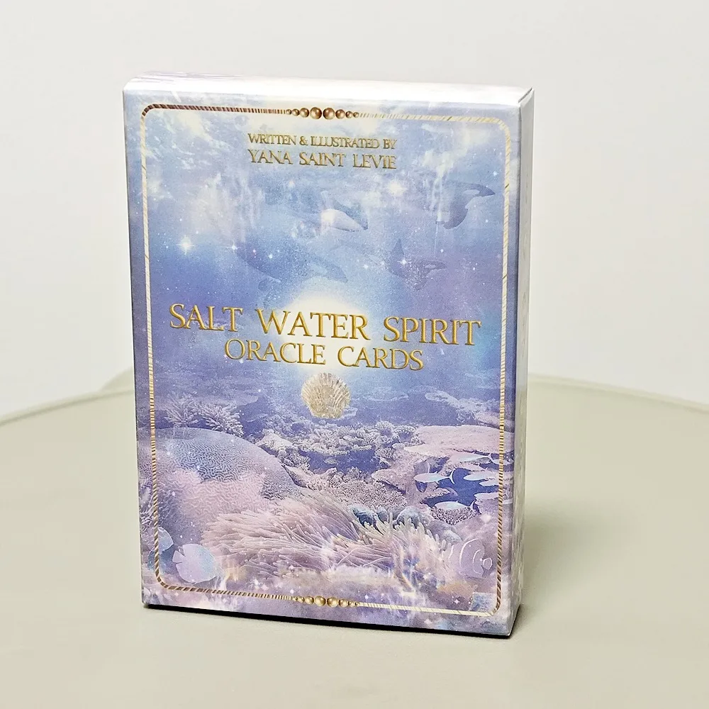 10.4*7.3cm Salt Water Oracle Deck 55 Pcs Oracle Cards Help Clarify The World Around You Through A Deeper Perspective