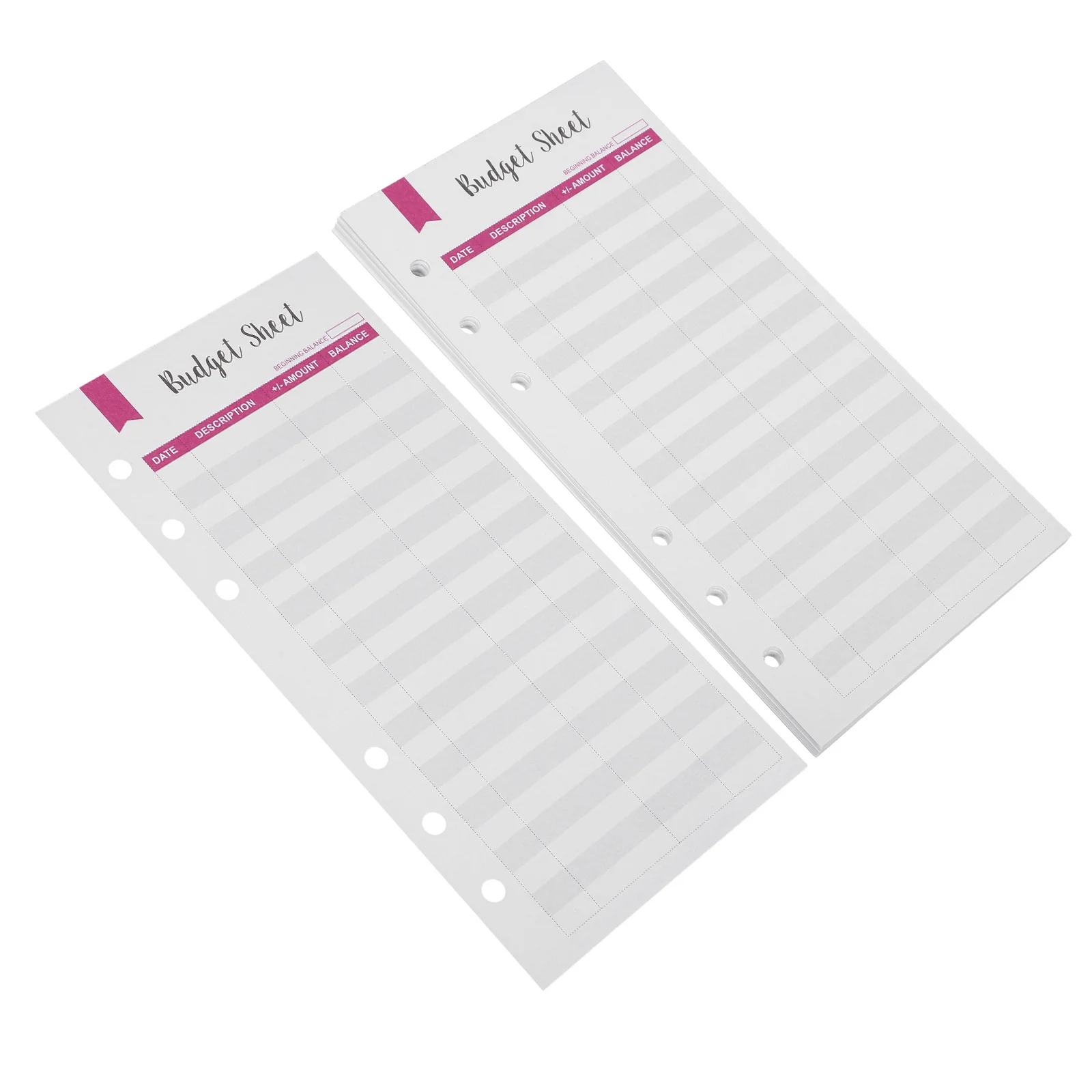12Pcs A6 Budget Insert Sheets Thick Paper 6-Ring Punch Refills for Binder Expense Tracker Planner Portable Financial