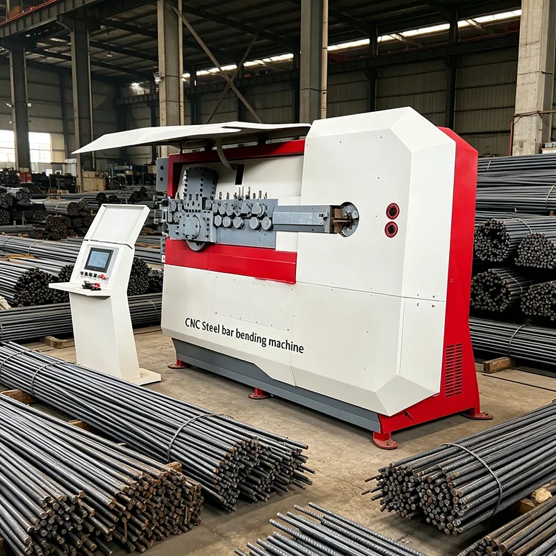 Industrial CNC Steel Bar Bender with Emergency Stop and Overload Protection for Operator Safety