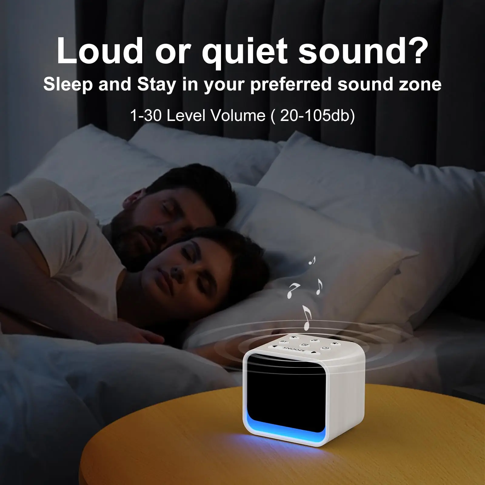 

Digital Display White Noise Machine, Bedroom Alarm Clock, Bluetooth Speaker, Sound Library, Sleep Brown, Natural Sound Machine