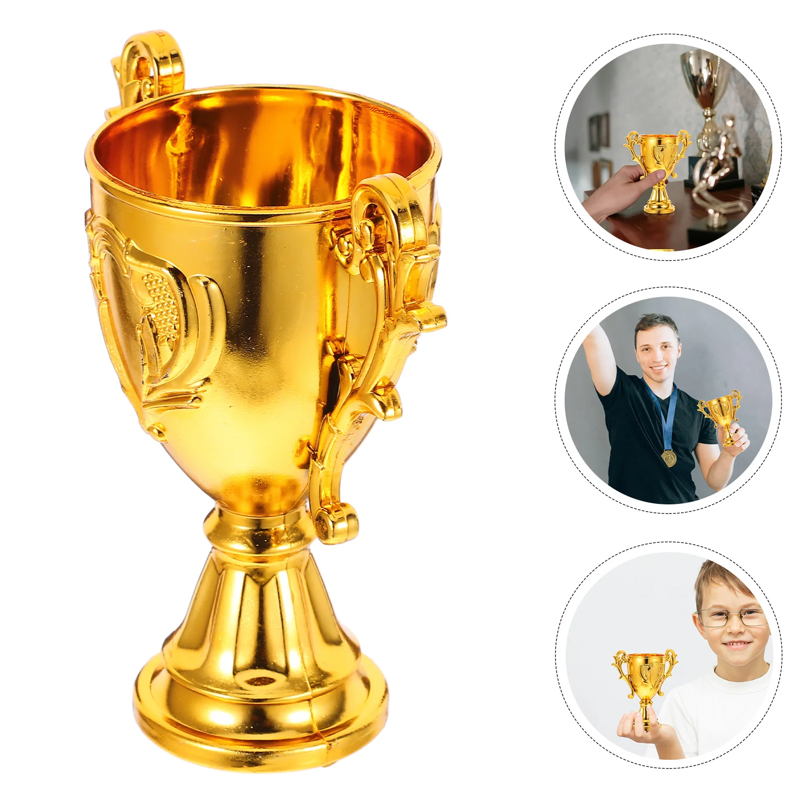 

12 Pcs Trophy Storage Box Holiday First Place Game Prizes for Adults Plastic Awards Tiny