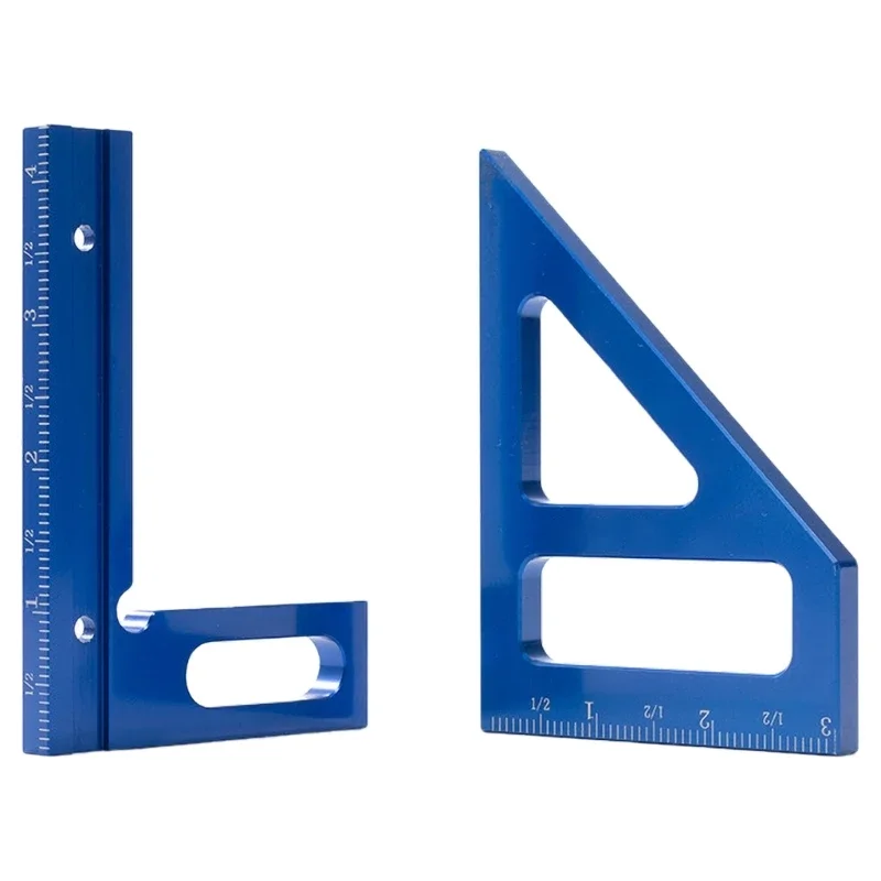 

Woodworking Square Protractor Drawing Line Ruler Aluminum Ruler Scribing Ruler Measurement Tool