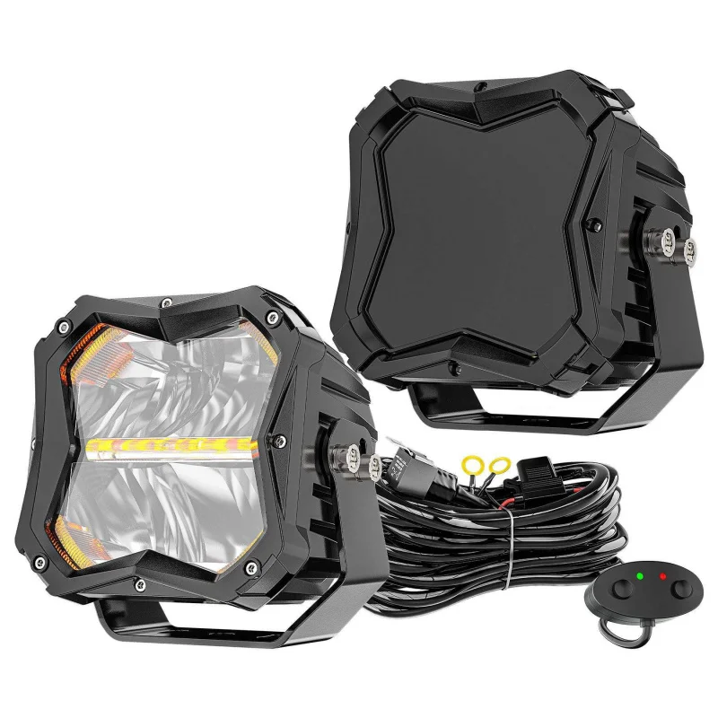 5 Inch 12V 24V Tractor Truck Pickup Work Light Bright White Yellow Led 4x4 off-Road