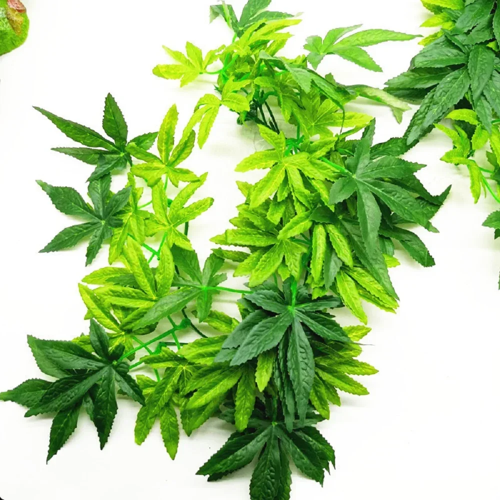 

Artificial Reptile Plant – Durable Hanging Leaves Ornament with Sucker for Terrarium, Reptile Aquarium, and Fish Tank