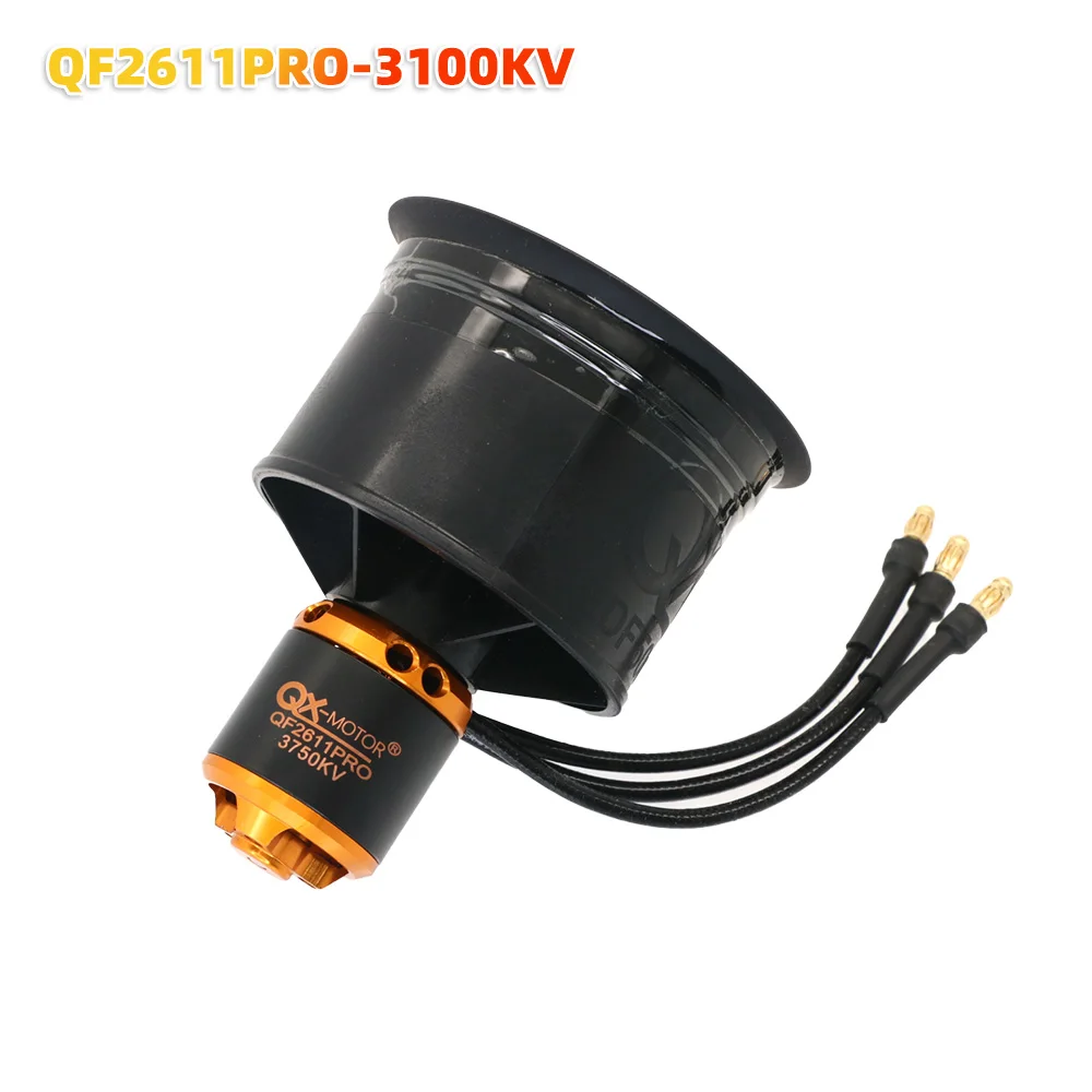 QX-MOTOR 50mm EDF QF2611 QF2611PRO 12blades Kanaalventilator met 3300KV/4000KV/4600KV/5000KV Borstelloze Motor Voor Rc Jet Vliegtuigen