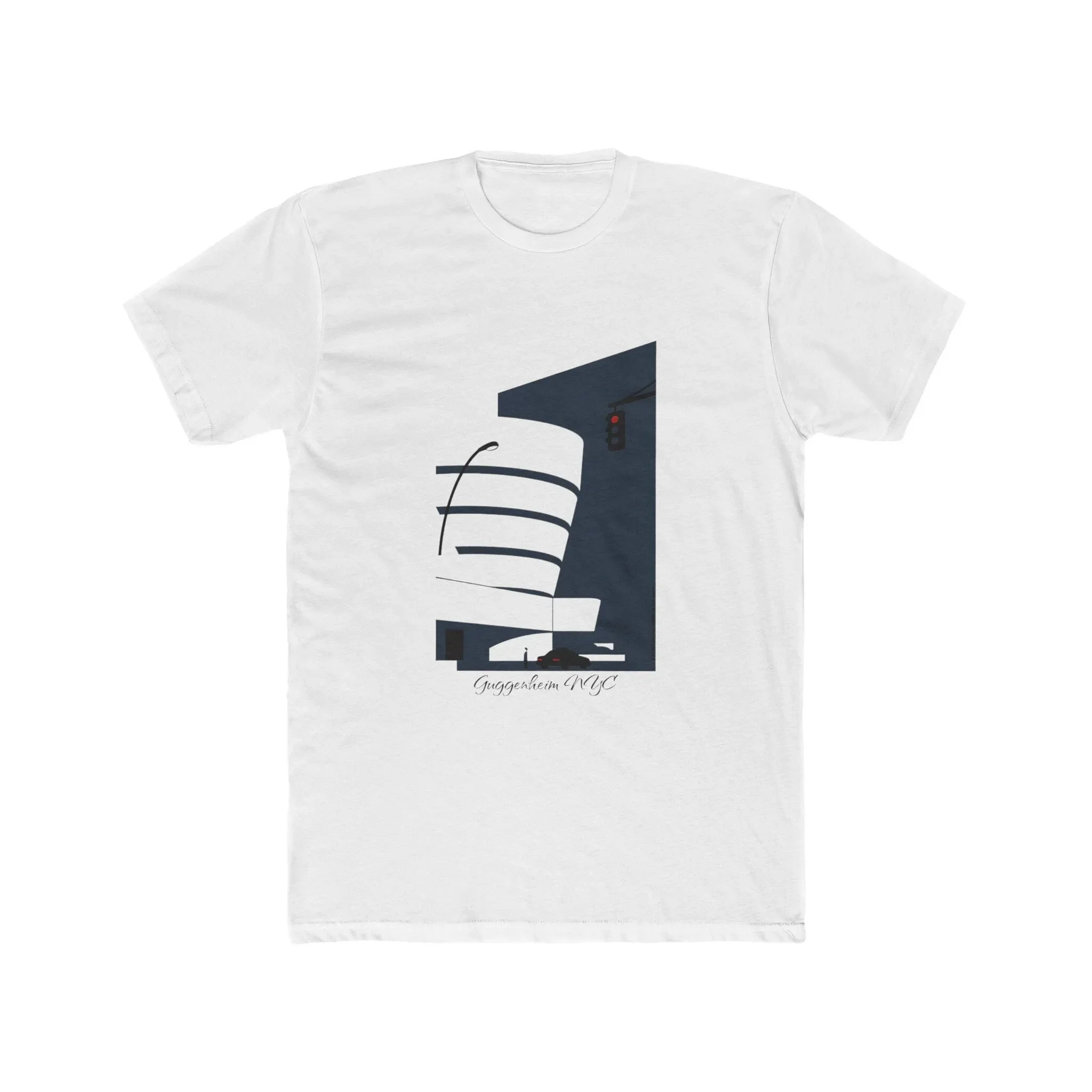 متحف جوجينهايم مدينة نيويورك الرجال القطن طاقم تي شيرت الفن الحديث الوحشية فرانك لويد رايت المعماري #1