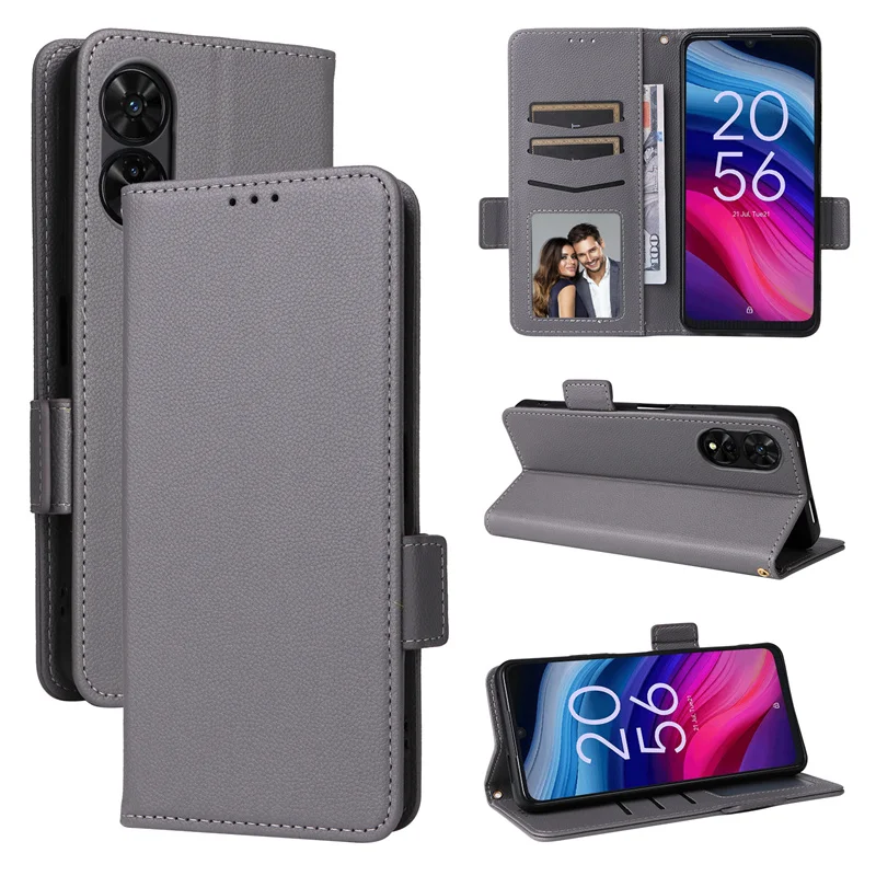 TCL 505 T509K 保護ベルトバックル磁気カード挿入電話ケース TCL 505 T5094 電話ケース