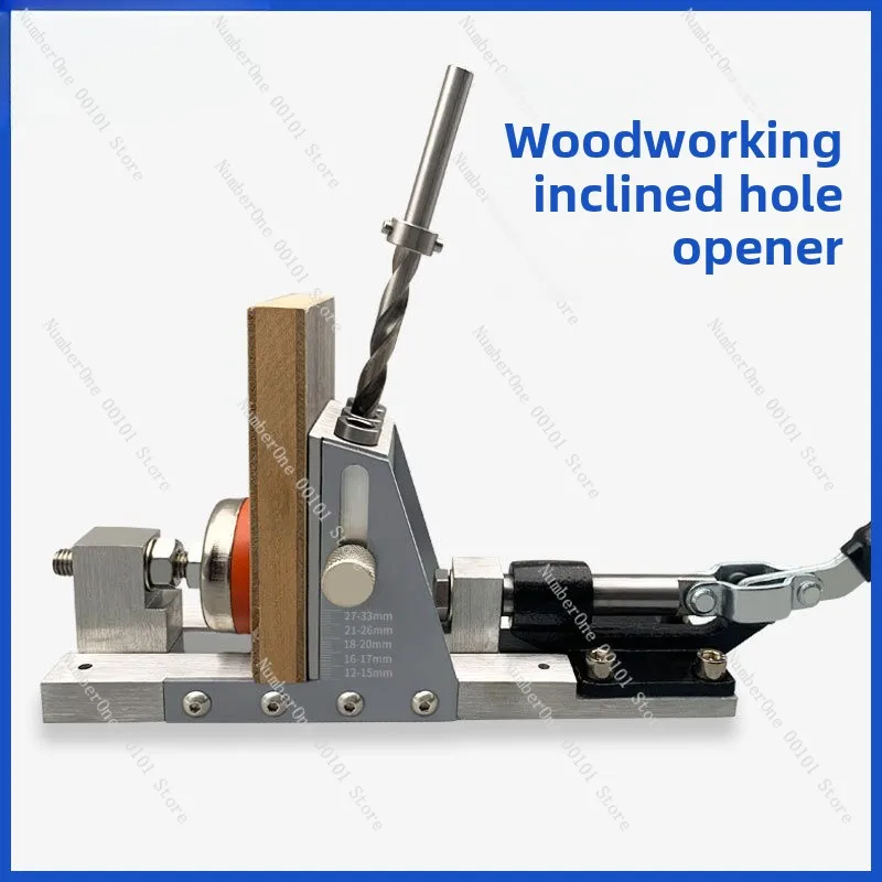 2nd Generation Woodworking Pocket Hole Jig, Oblique Hole Drilling Positioner With Step Drill Bit for Wood Workpieces
