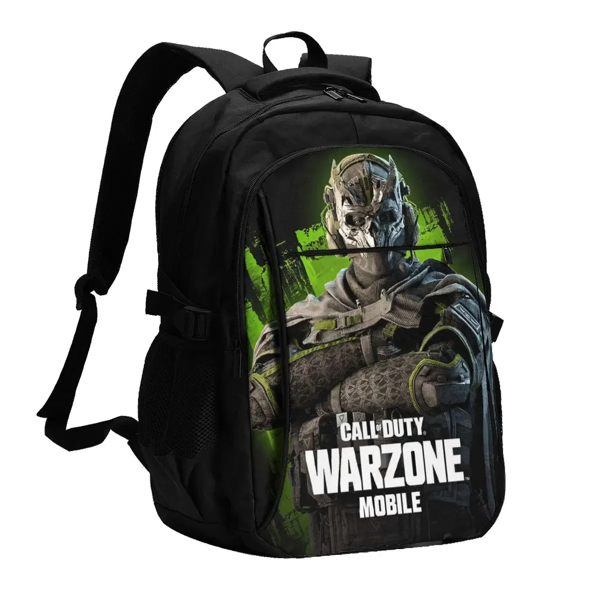 Game Call Of Duty Warzone Mobile Travel Laptop Backpack, Business Water Resistant Backpack with USB Charging Port, College Bag
