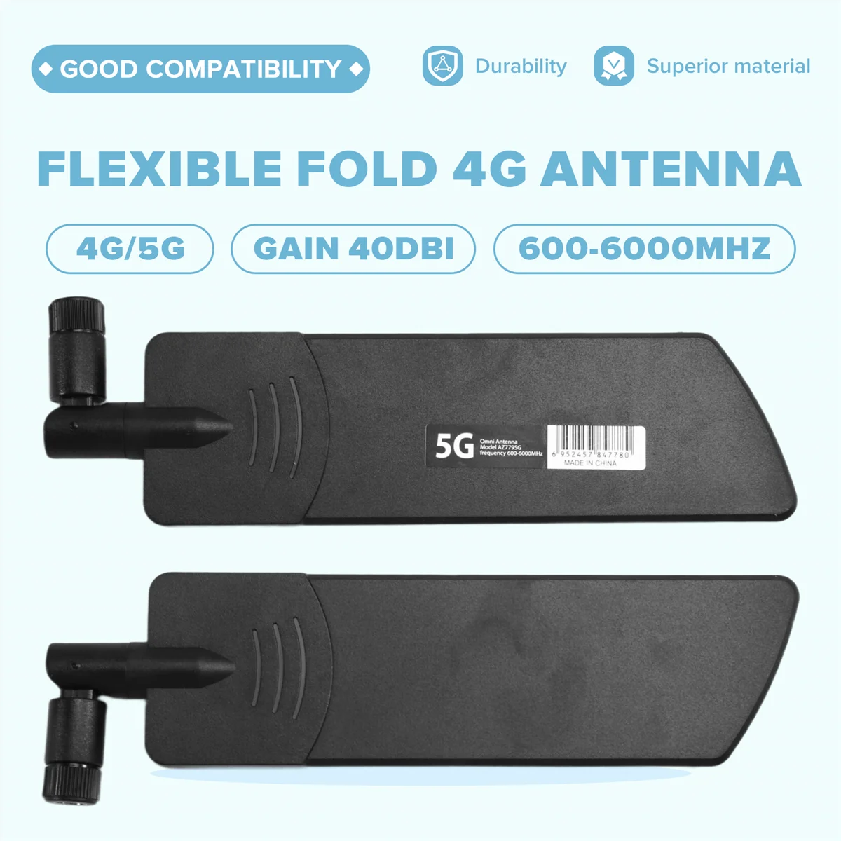 A39M 2 SZT. 5G/3G/4G/GSM Pełnopasmowy Moduł Routera Inteligentnego Miernika Bezprzewodowego z Klejem, Antena Omni 40DBi, Czarny SMA Męski