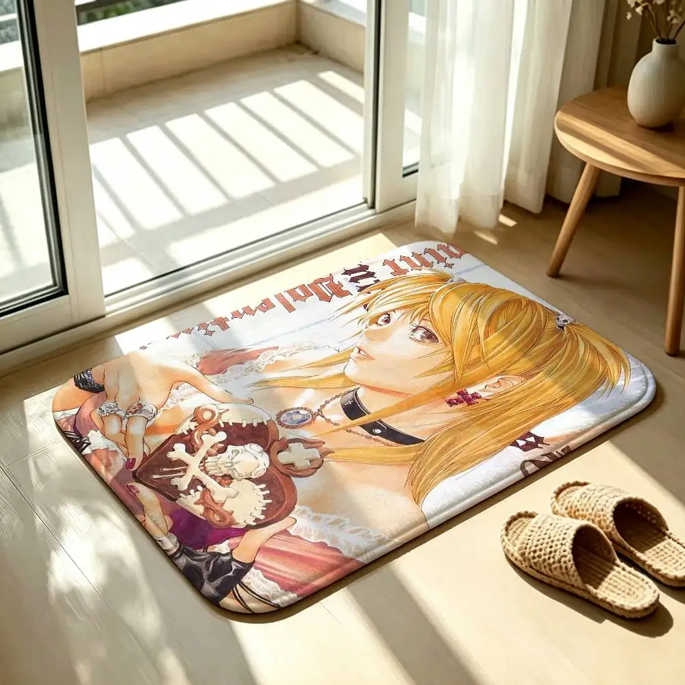 M-Misa D-DEATH N-NOTE A-Amane Floor Mat Soft Non Slip for Entry Door Bathroom Indoor Home Decorative Carpet