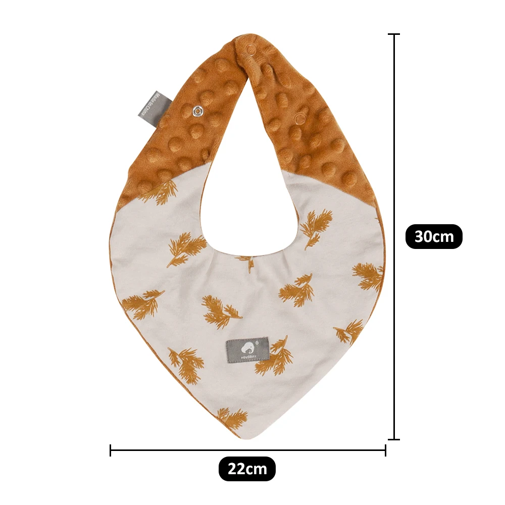 Baby Bibs For Eating Winter Warm Scarf Baby Feeding Bibs Double Sided Soft 100% Cotton Doudou Velvet Can Gnaw Saliva Towel 1Pc image 5