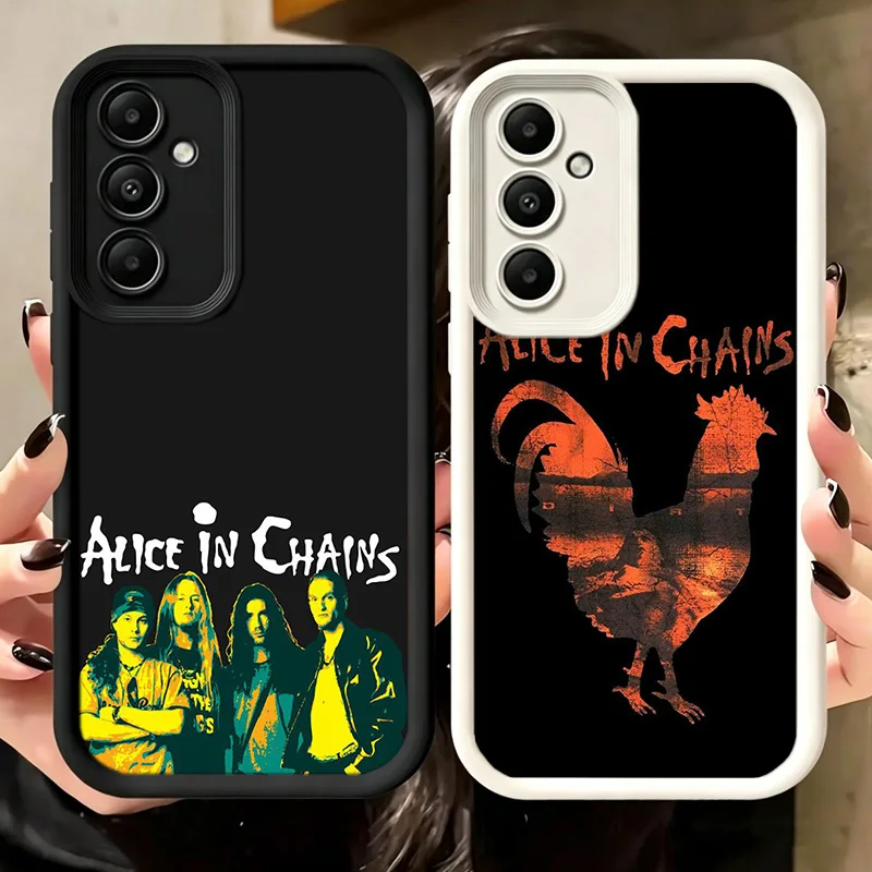 Rock Band Alice In Chains Phone Case For Samsung A17 A27 A57 A16 A26 A36 A56 A15 A25 A35 A55 A05S A06 A07 Galaxy M15 M16 M23 M34
