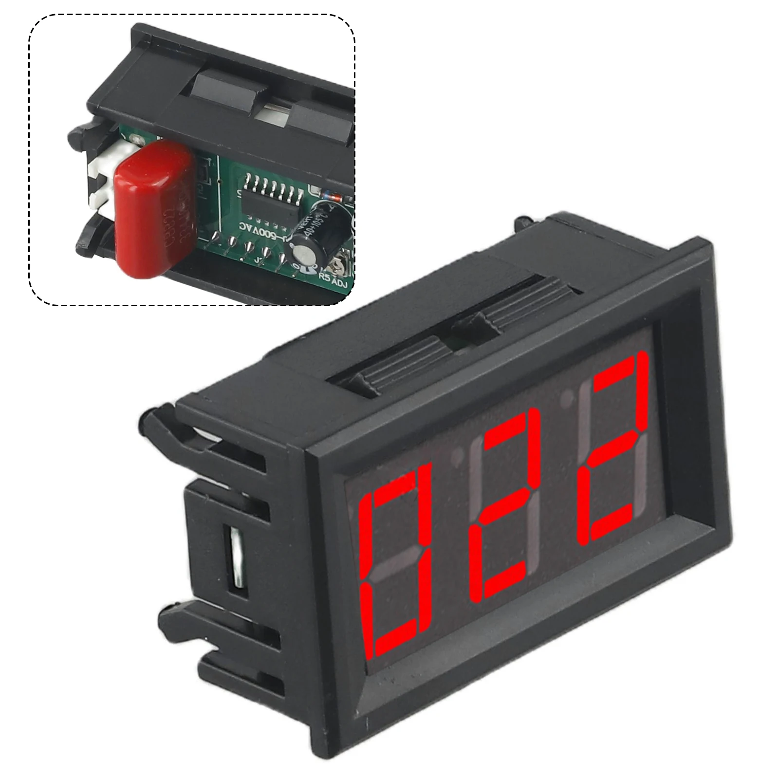 LED Display Digital Voltmeter Voltage Meter Volt Instrument Tester Monitor 2-line AC Voltage Table AC220V 70V-500V Voltmeter