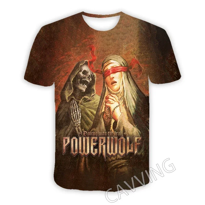 Powerwolf  3D Printed  Casual T-shirts Hip Hop Tee Shirts Harajuku Styles Tops Fashion Clothing  for Women/men  T02