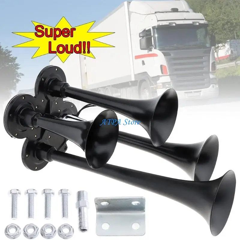 U13C Tall Phon 4 Tube Electric Current Horn Permanent Metal Plan Easy Installation