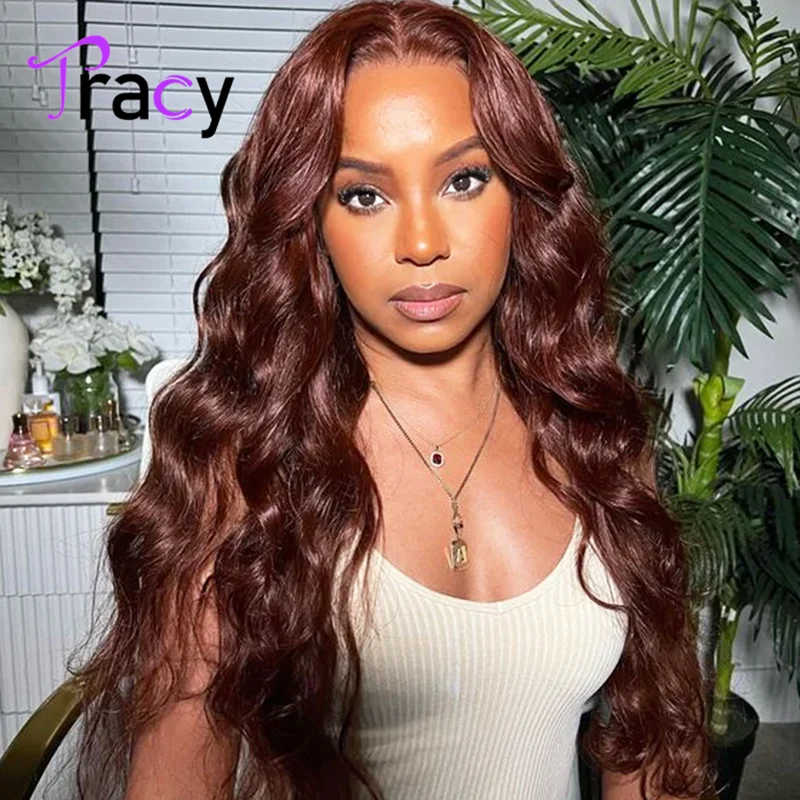 

Tracy Wear and Go Glueless Wig Reddish Brown Lace Front Wigs Human Hair PrePlucked 13x4 Auburn Colored Lace Front Wigs Body Wave