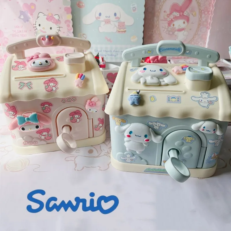 

Cartoon Sanrio Cinnamoroll Melody Piggy Bank Cute Little House-shaped Piggy Bank friend Piggy Bank Christmas Birthday Gift