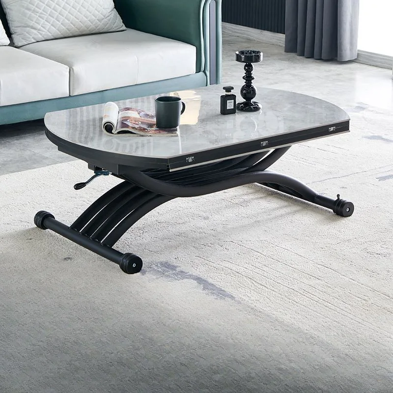

Multifunctional lifting coffee table dining table dual-purpose integrated round movable folding