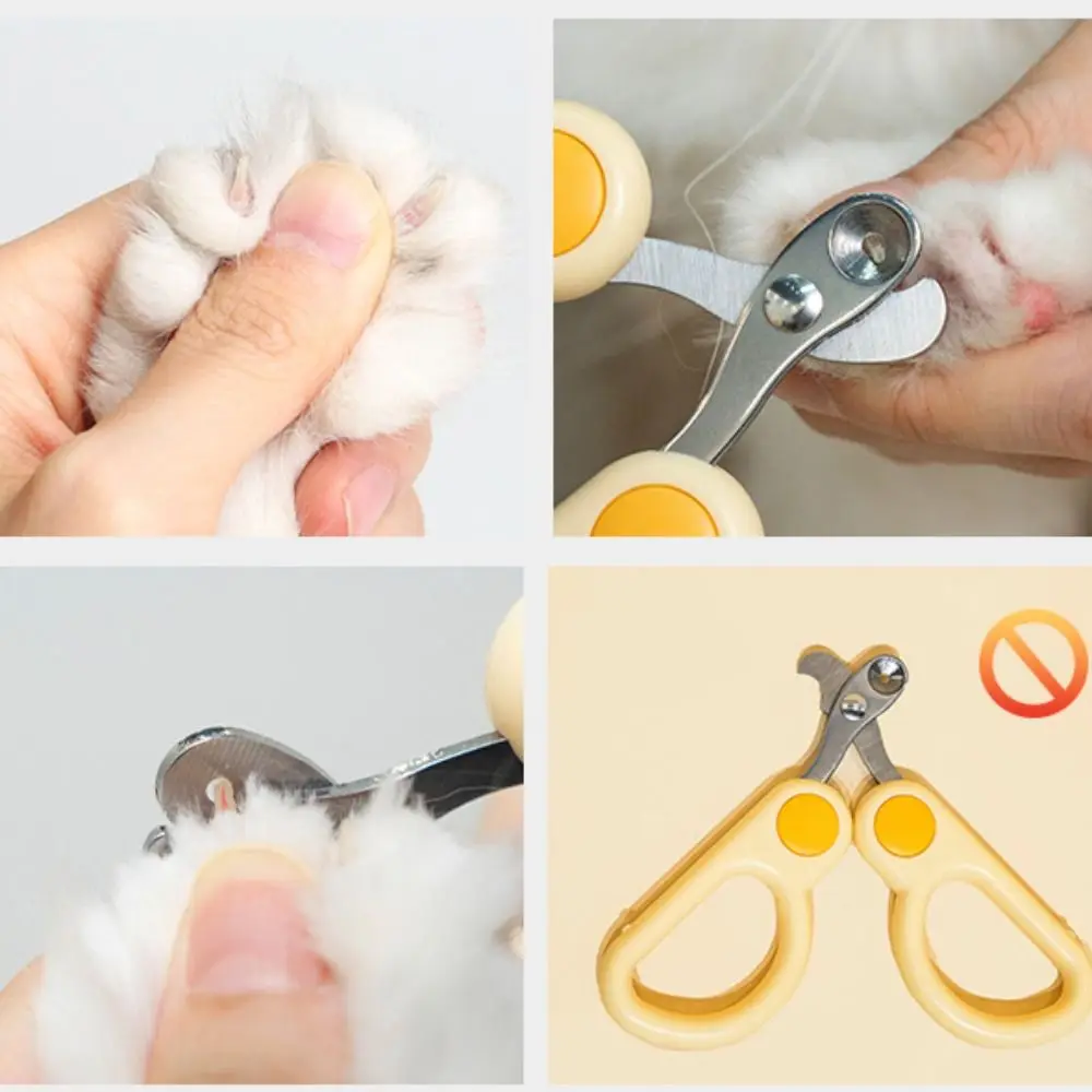 Practical Easy-to-Use Cat Nai Clipper Safety 2mm Hole Dog Grooming Tool Portable Candy Color Pet Nail Scissors Pet