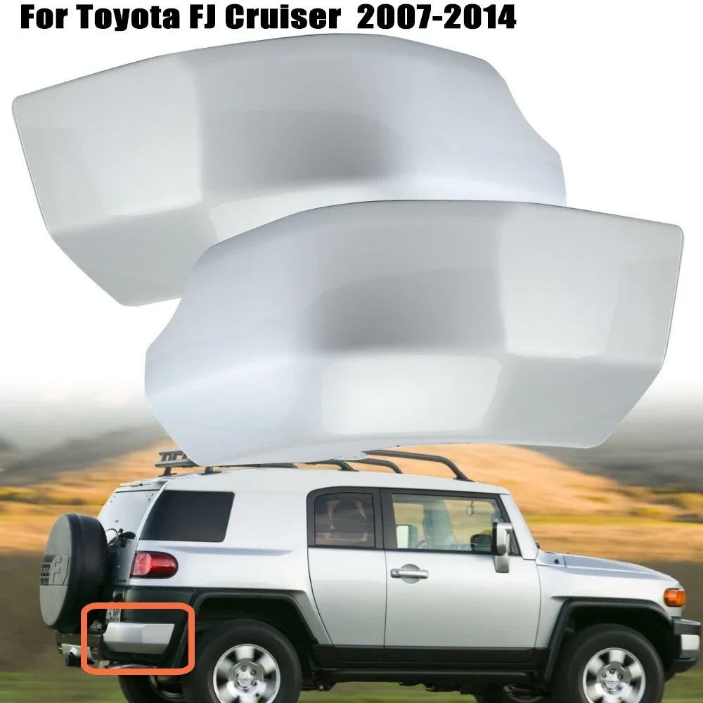 

for Toyota FJ Cruiser 2007 -2014 Rear Bumper End Cap Pad Cover Silver Surface 5246335021 Spoiler Scratch Protector Bumpers