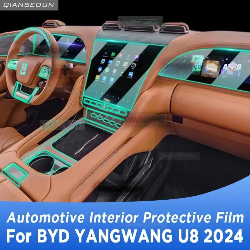 

For BYD YANGWANG U8 2024 Gearbox Panel Navigation Automotive Interior Protective Film Anti-Scratch Sticker Accessories