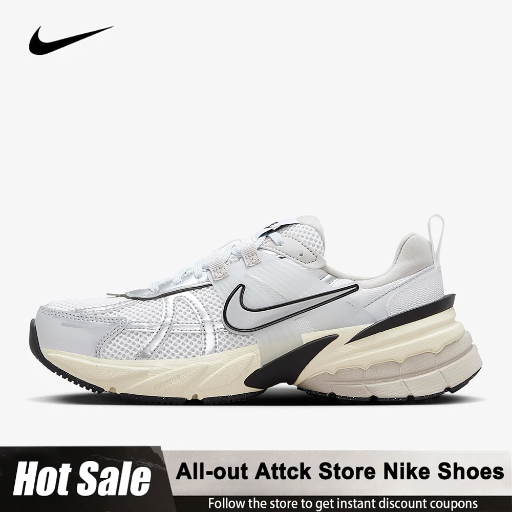 

Nike V2K Run Мужчины и женщины Ретро Спортивные дышащие кроссовки с низким берцем FD0736-100 Яркие удобные повседневные городские кроссовки