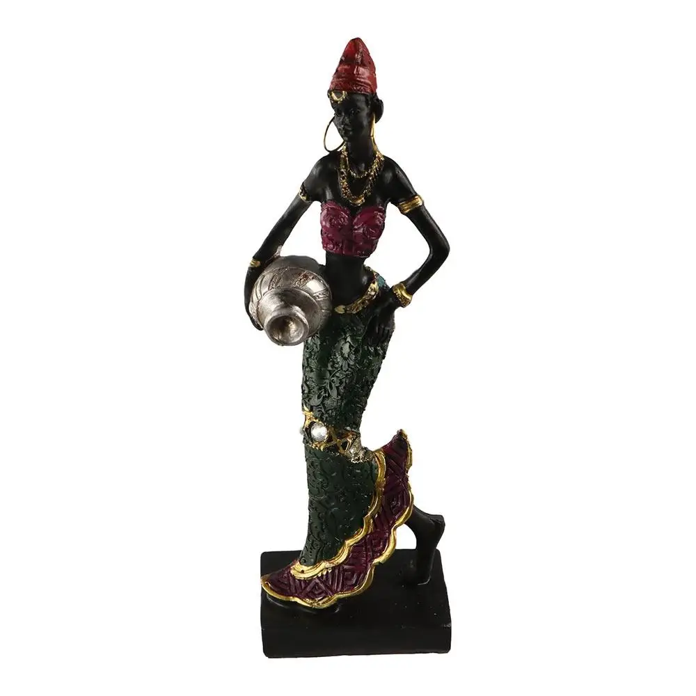 

Easy to Use Vintage Art Design Handicraft Home Decoration Resin Crafts Desktop Ornament African Statue Tribal Lady Figurines