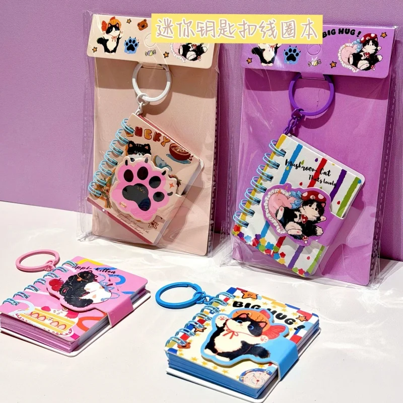 24pcs/lot Kawaii Cat Coil Notebook Cute Portable Note Book Diary Planner Stationery School Supplies